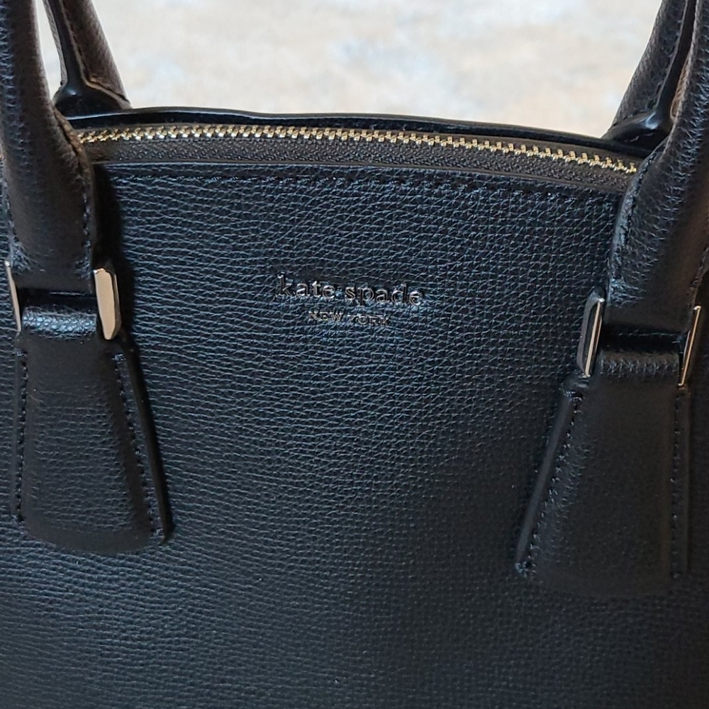 Kate Spade Large Sylvia Dome Satchel Black Leather - Picture 4 of 10